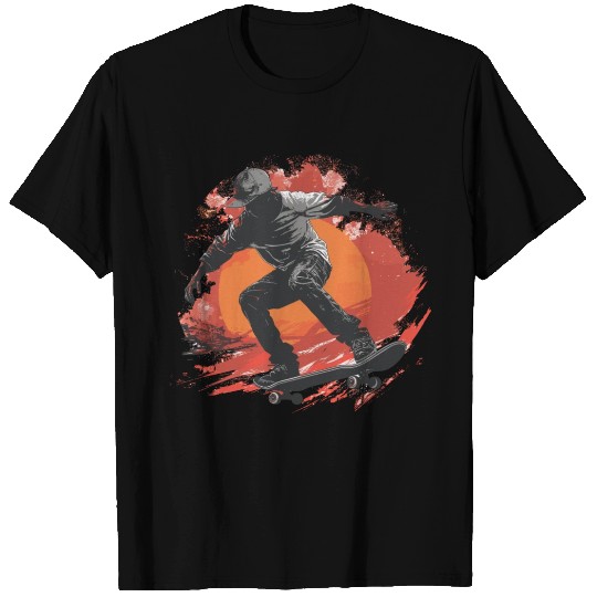 Skateboarder Skateboard Skate Skater Sun Beach T Shirts