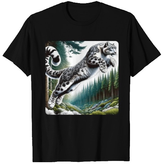Snow Leopard Leopard White Leopard T Shirts