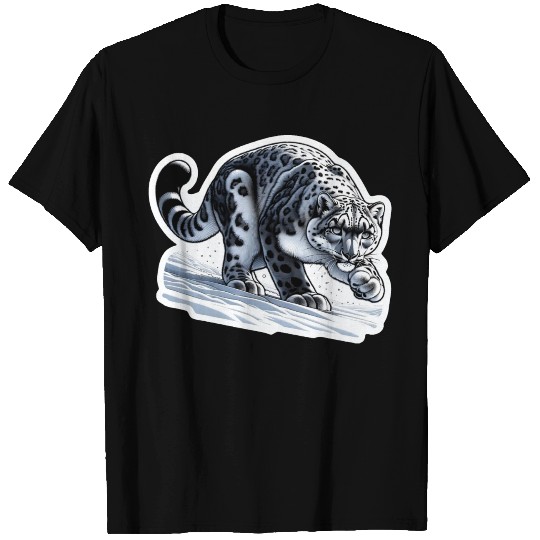 Snow Leopard Leopard White Leopard T Shirts