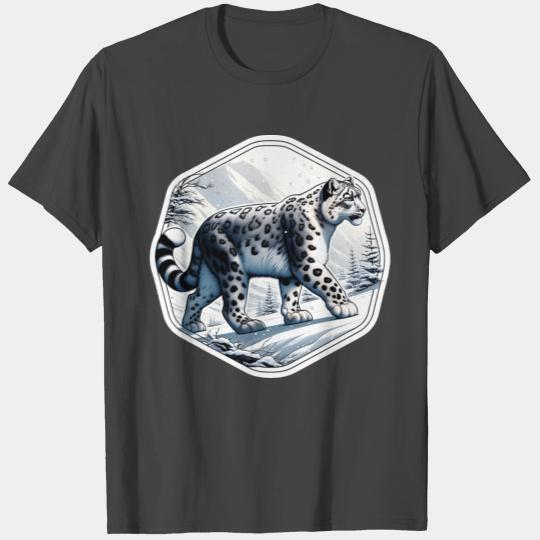 Snow Leopard Leopard White Leopard T Shirts