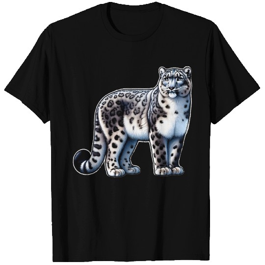 Snow Leopard Leopard White Leopard T Shirts