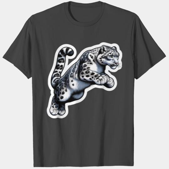 Snow Leopard Leopard White Leopard T Shirts