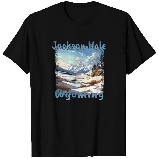 Jackson Hole Winter, Grunge Ski & Snowboard T Shirts