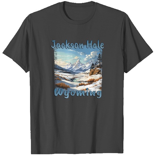 Jackson Hole Winter, Grunge Ski & Snowboard T Shirts