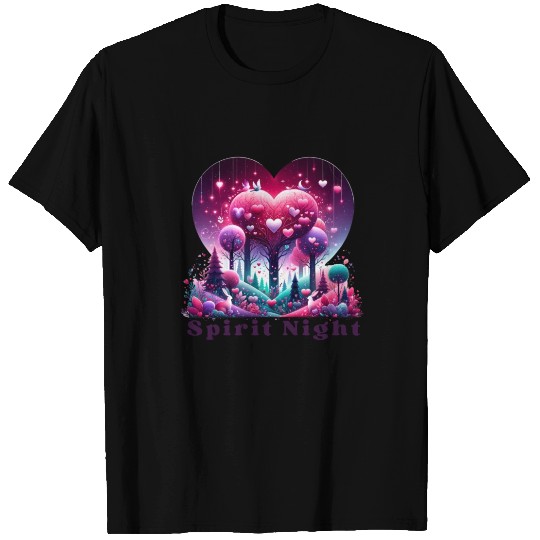 Enchanted Forest Heart Night T Shirts