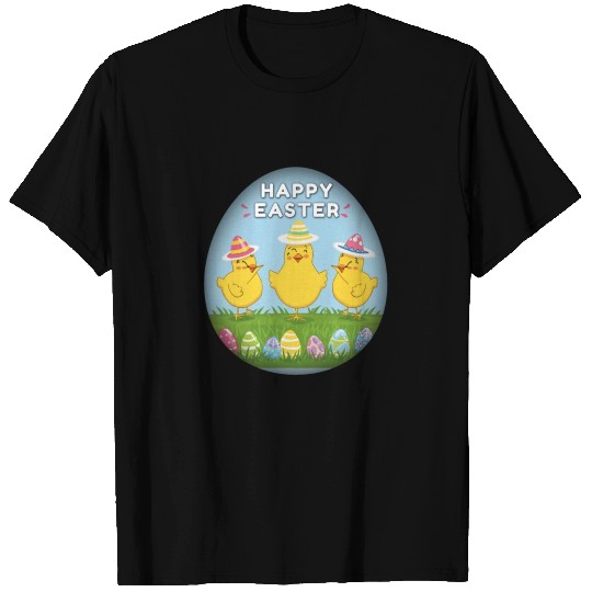 Easter Egg Baby Chicks with Hats - Easter T Shirts