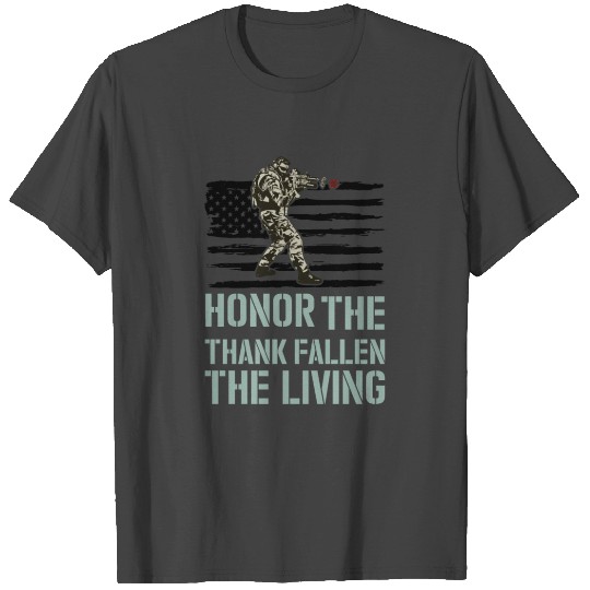 Honor The Fallen American Flag Military Veteran T Shirts