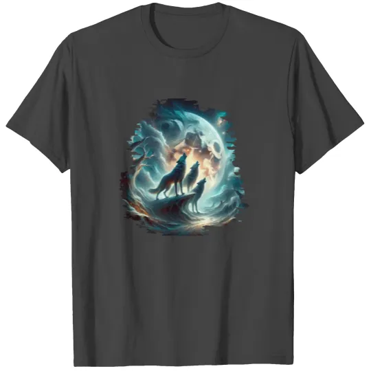 Wolf Surrealistic Animal Kingdom Fantasy T Shirts