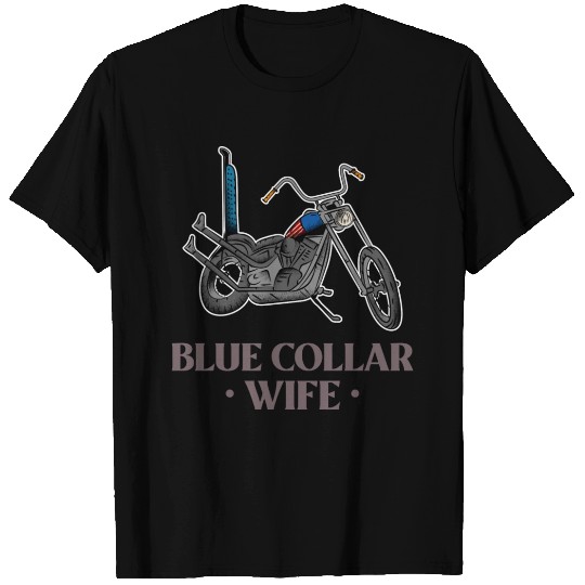 Blue Collar Wife Motorcycle T Shirts
