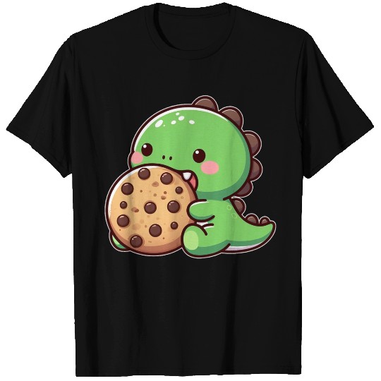 Dinosaur enjoying a Chocolate Cooki T Shirts