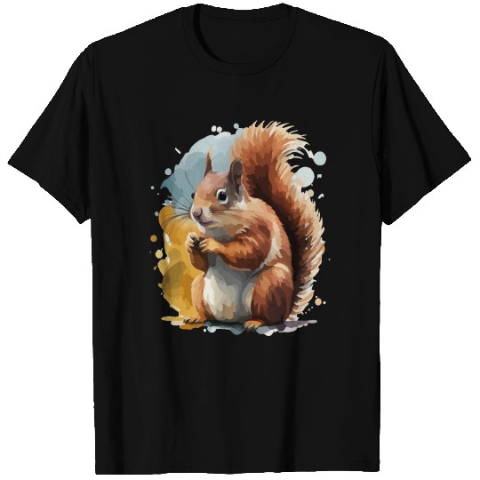 Squirrel Watercolor T Shirts