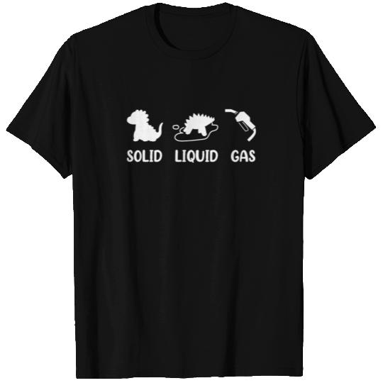 Solid Liquid Gas Dinosaurs Fuel Evolution T Shirts