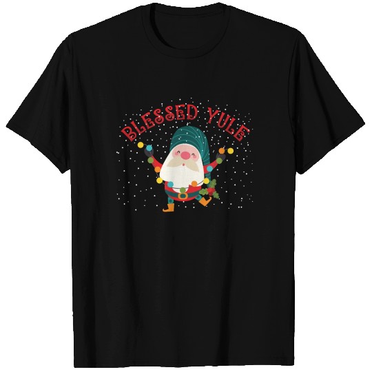 Blessed Yule Gnome Winter Solstice Gnome Yule T Shirts