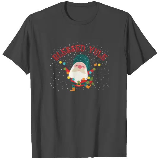Blessed Yule Gnome Winter Solstice Gnome Yule T Shirts