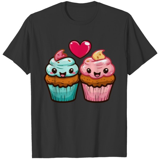 Muffin couple love heart Valentine's Day T Shirts