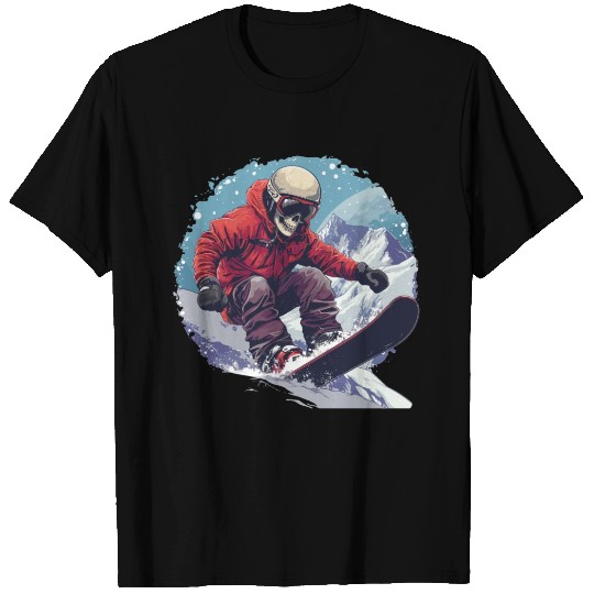 Skull Snowboarder Snowboarding Apres Ski T Shirts