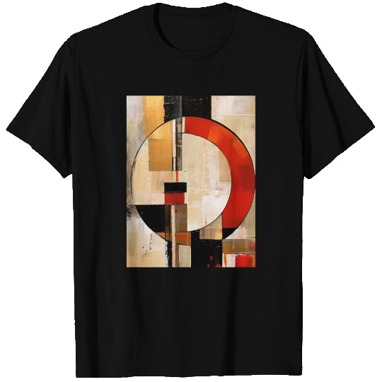 Celestial Elegance: Abstract Exploration in Beige, T Shirts