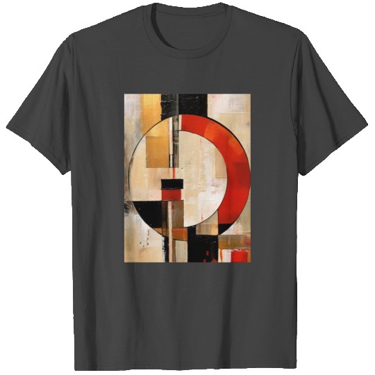 Celestial Elegance: Abstract Exploration in Beige, T Shirts