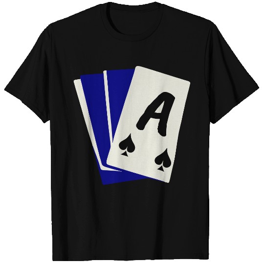 Playing Card Hand, Ace Showing 3 Color Vector T Shirts