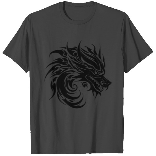 Roaring Chinese Dragon In Tattoo Style T Shirts