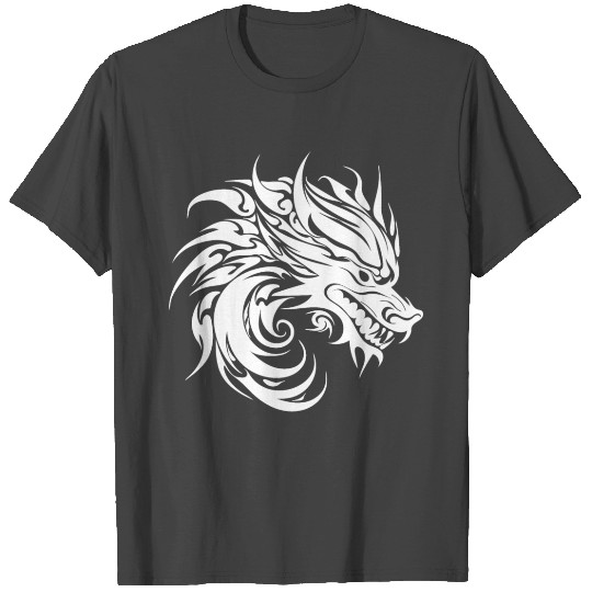 Roaring Chinese Dragon In Tattoo Style T Shirts