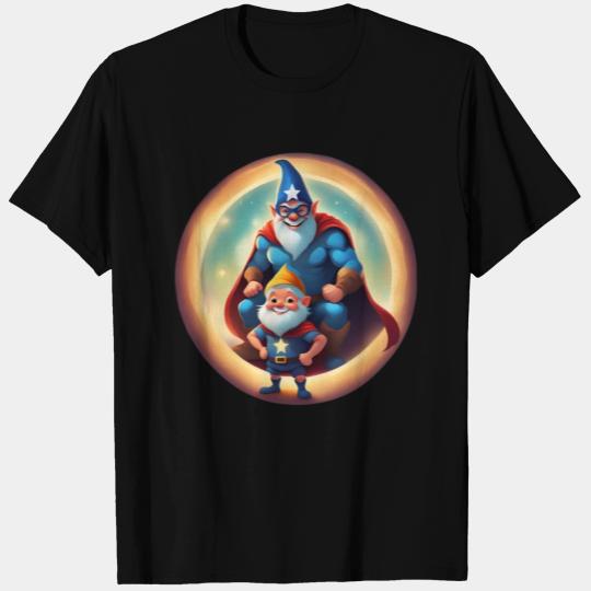 A Father's Day Gnome as a superhero dad T Shirts