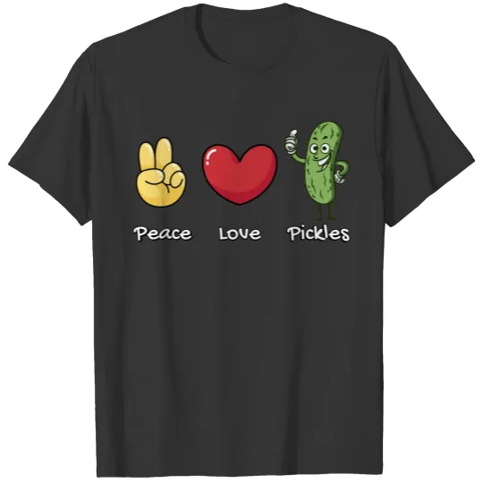 Peace, Love Pickles Retro Vintage Pickles Lover T Shirts