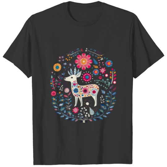 Forest Fawn Woodland Deer Floral for a Nature T Shirts