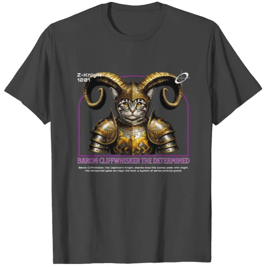 Capricorn Knight Cat: Astrology Warrior - Zodiac T Shirts
