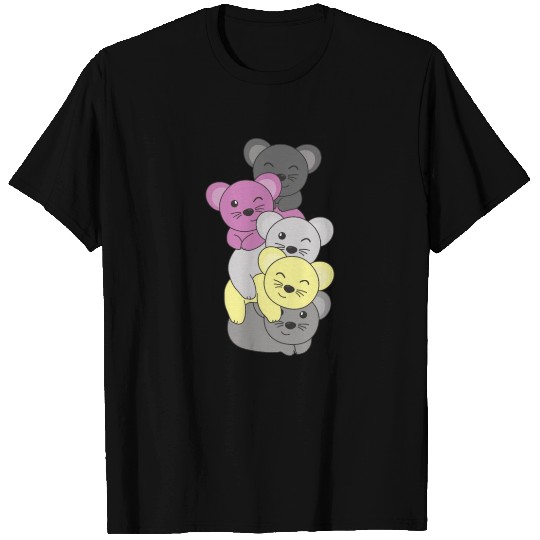 Perigirl Flag Pride Lgbtq Cute Mouse Stack T Shirts