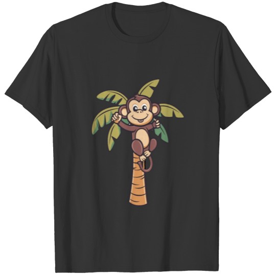 Cute Monkey Cartoon Tropical Jungle Animal for a T Shirts