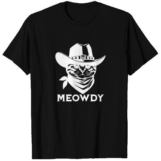 Cute Meowdy Cat Cowboy Pun T Shirts