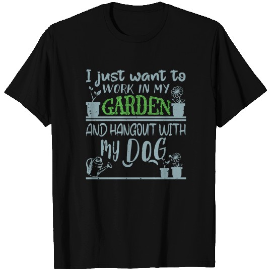 Gardening T Shirts Dog Lover Gardener Garden Pet Plants
