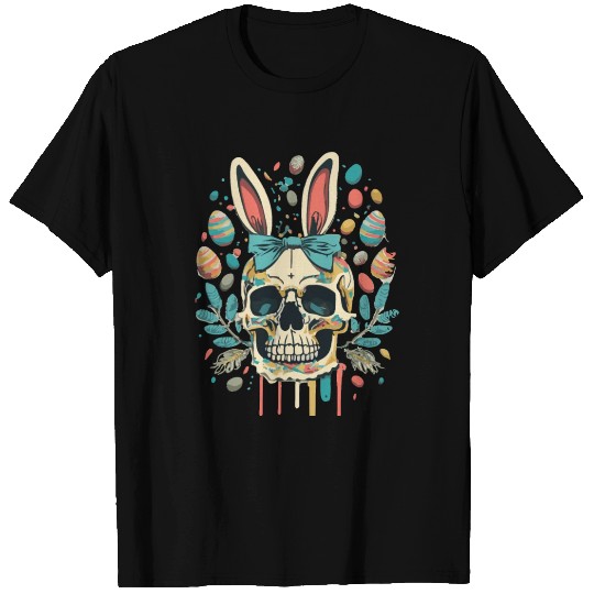 Funny Rabbit Skull Humor Bunny Easter Skull Joke T Shirts
