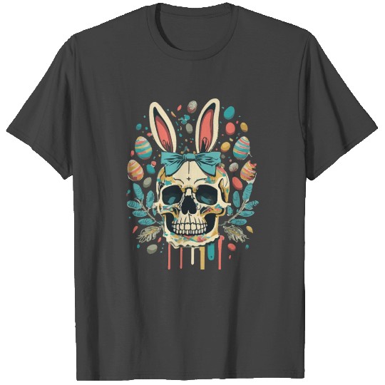 Funny Rabbit Skull Humor Bunny Easter Skull Joke T Shirts