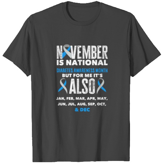 T1D Warrior Support Squad Diabetes Awareness T Shirts