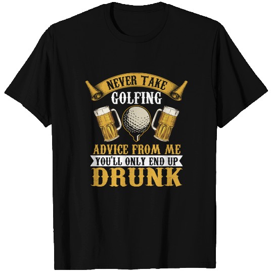 Funny golf beer golfing T Shirts