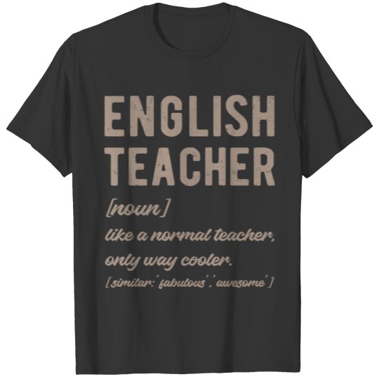 English Teacher Defined - Funny Retro T Shirts