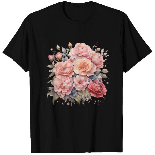 Default Watercolor flower drawing T Shirts
