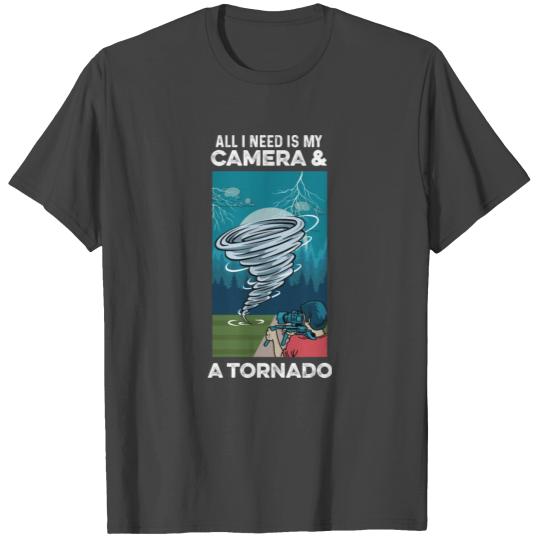 Camera & Tornado Videographer Gift T Shirts