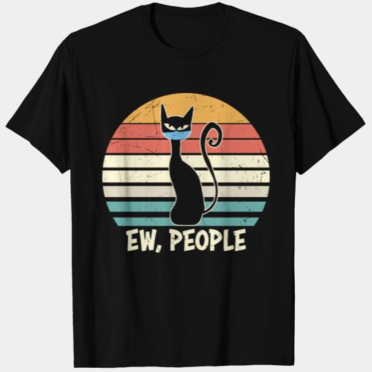 Ew people Black Cat Mask T Shirts