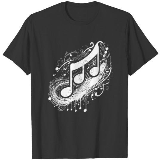 Vintage music nout In Tattoo Style T Shirts