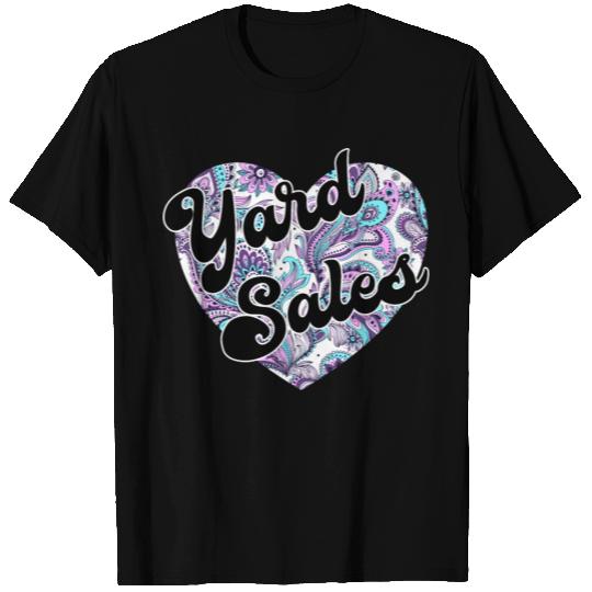 Yard Sales paisley heart T Shirts