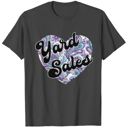 Yard Sales paisley heart T Shirts