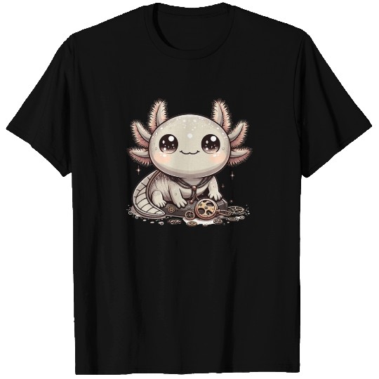 Kawaii Steampunk Axolotl Fantasy Axolotl Lover T Shirts