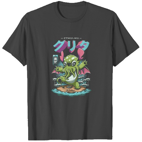 Japanese Cthulhu monster T Shirts