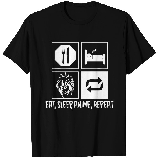 Eat Sleep Anime Repeat T Shirts