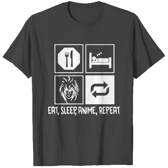 Eat Sleep Anime Repeat T Shirts