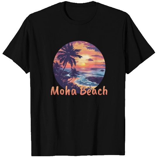 Moha Beach Caribbean Netherlands Vacation Sunset T Shirts
