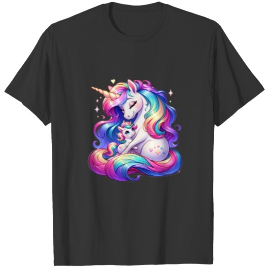 Mama and baby Unicorn T Shirts